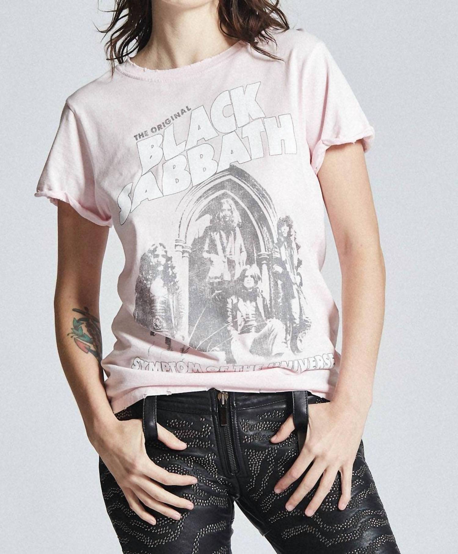 Recycled Karma Black Sabbath Short Sleeve Tee in petal - women's t-shirt