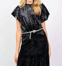 Ivy Jane - Taylor Short Sleeve Velvet Top