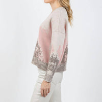 Kinross - Sequin Jacquard Vee Sweater