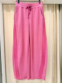 Sundry Women's Raw Seamed Pants in mauve - women's pants - detail view