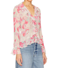 Free People Bad At Love Blouse in pink - women's blouse - alternate view