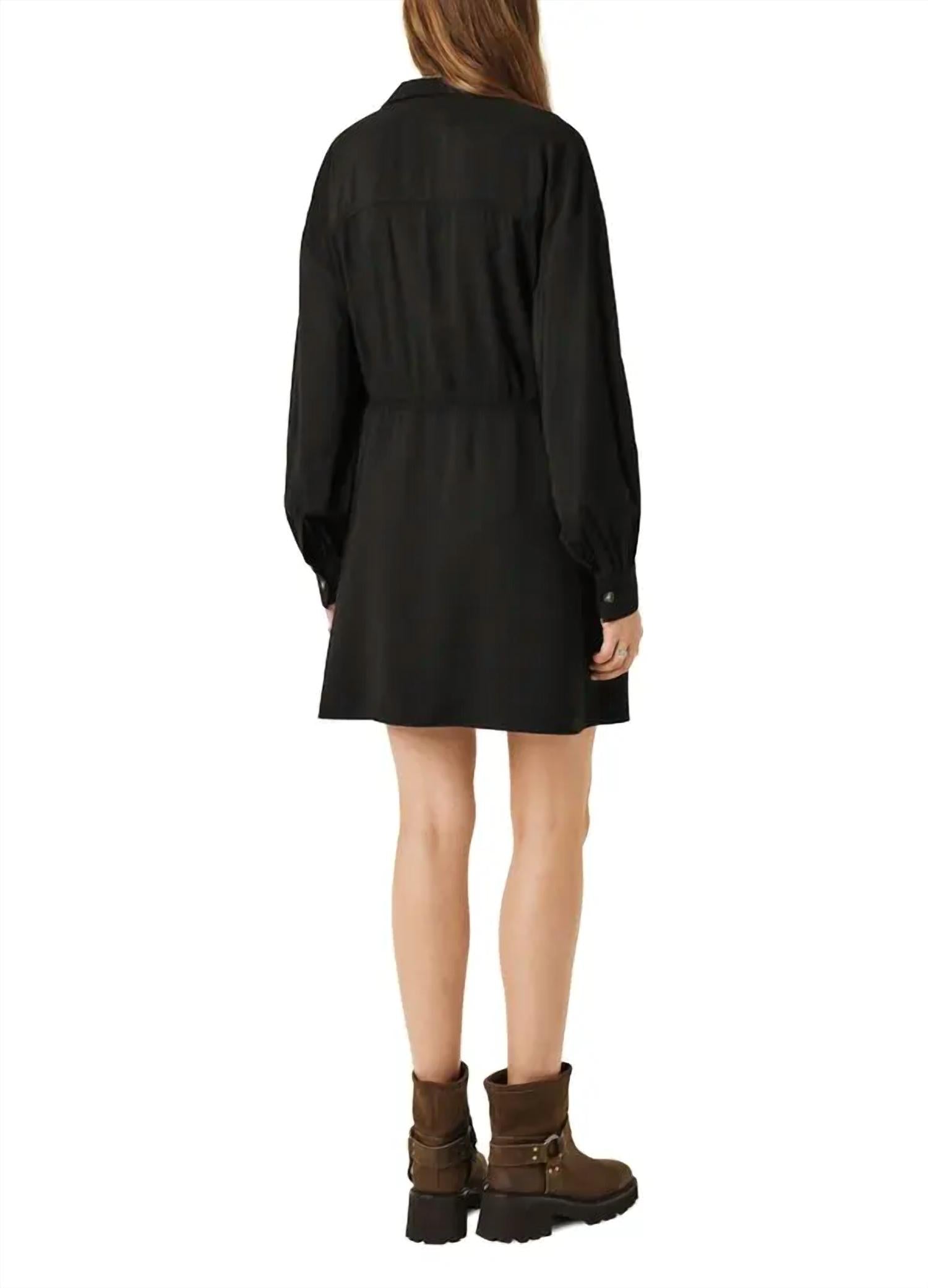 Ba&Sh - Bowo Long Sleeve Mini Shirt Dress
