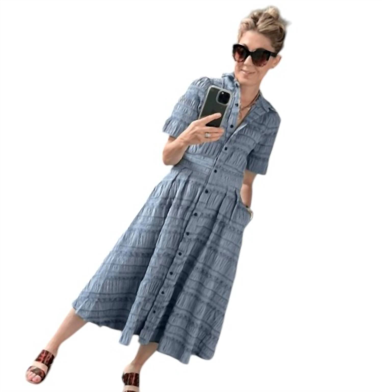 Never A Wallflower - Never a Wallflower Short Sleeve Shirt Dress