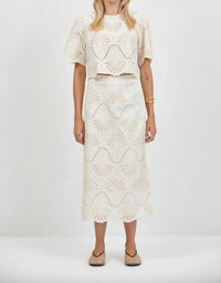 A.Ren - Cannes Eyelet Shell Skirt