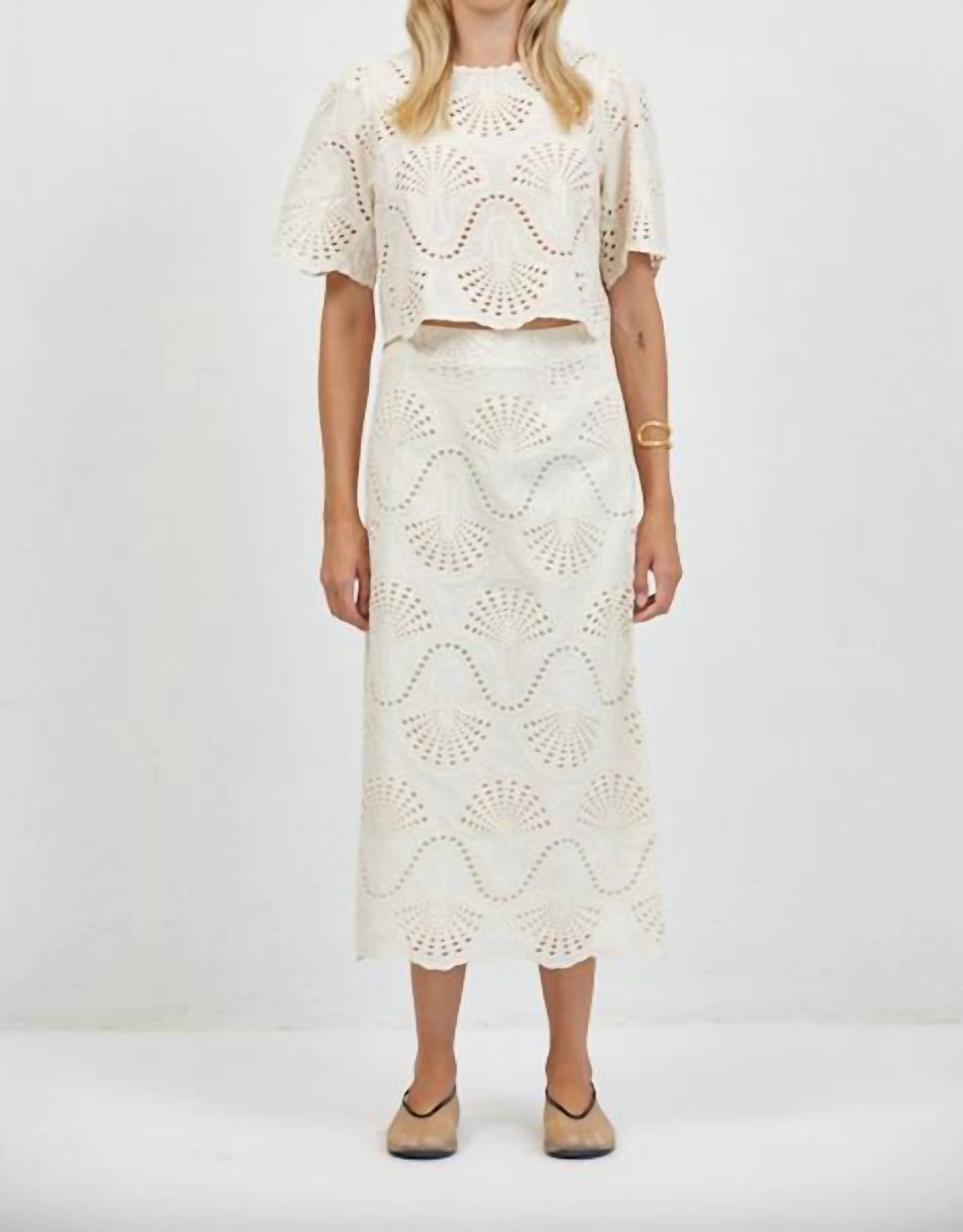 A.Ren - Cannes Eyelet Shell Skirt