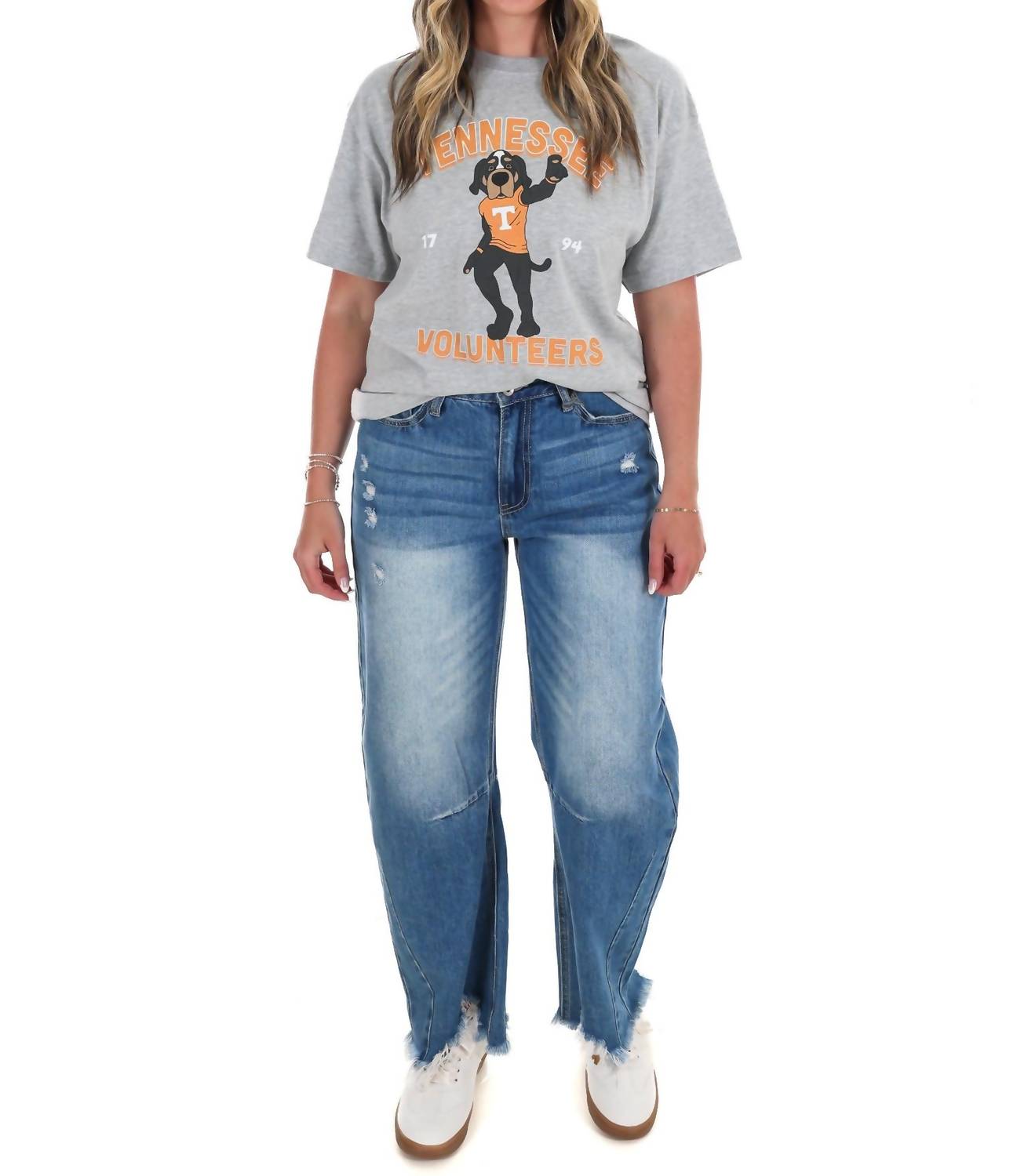 Scarlet & Gold Tennessee Volunteers 1794 Tee in athletic heather - women's t-shirt - view 6