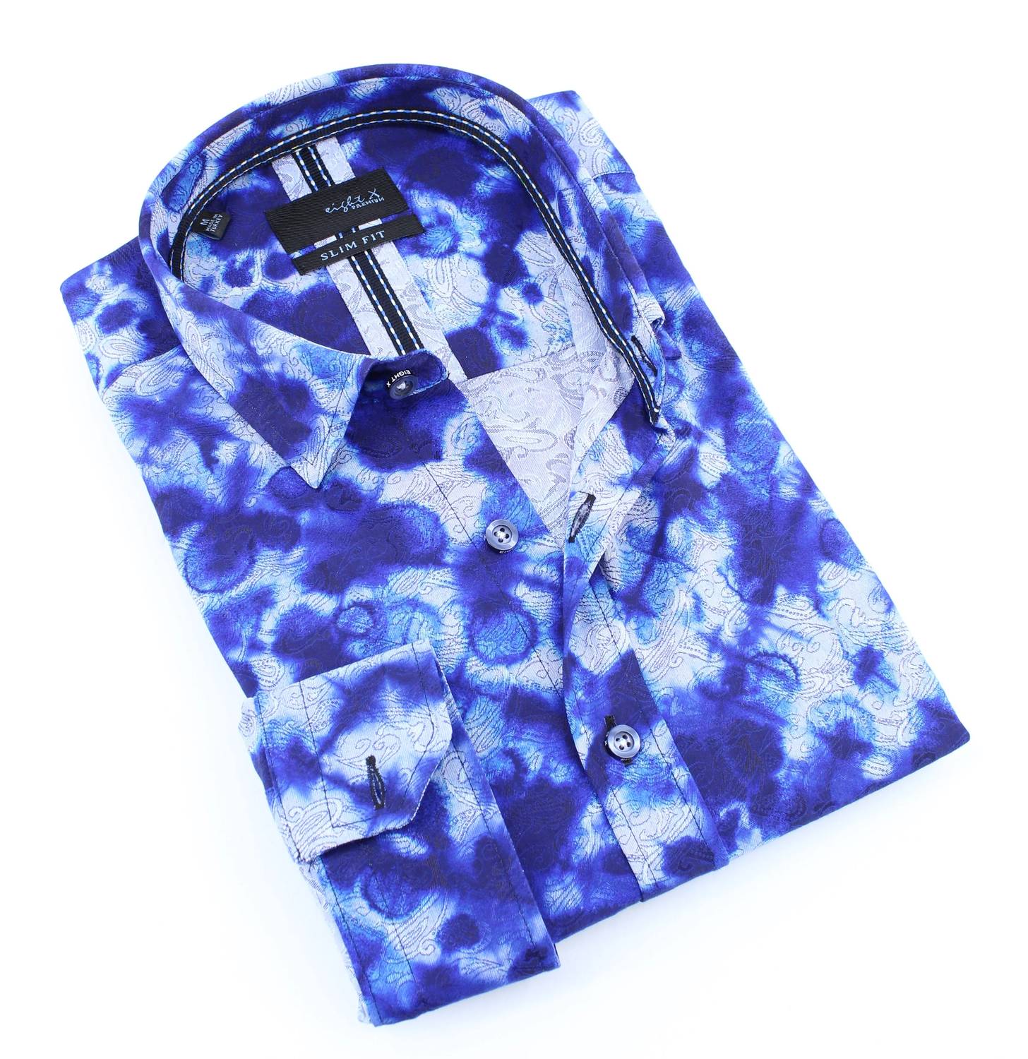 Eight X - Tie Dye Jacquard Paisley Button Down Shirt