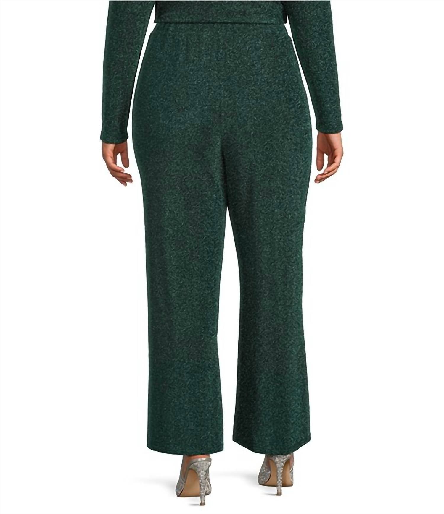 Skies Are Blue - Metallic Lurex High Waist Wide Leg Pants