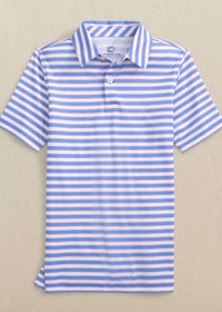 Southern Tide - Boy's Short Sleeve Driver Water Way Stripe Polo