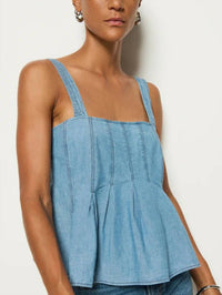 Nation Ltd - Dove Pleated Tank Top