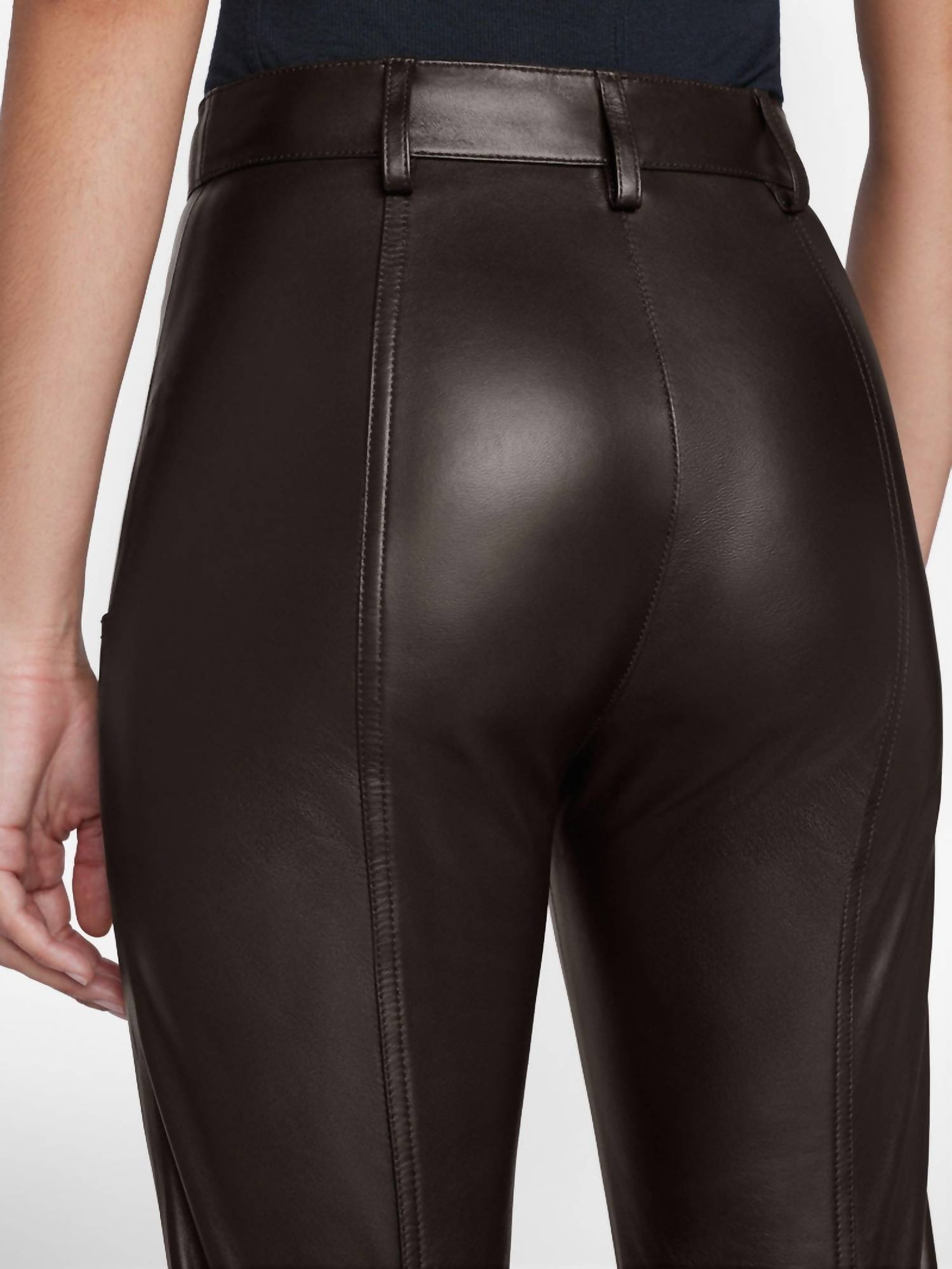 Frame - Seamed Leather Trousers
