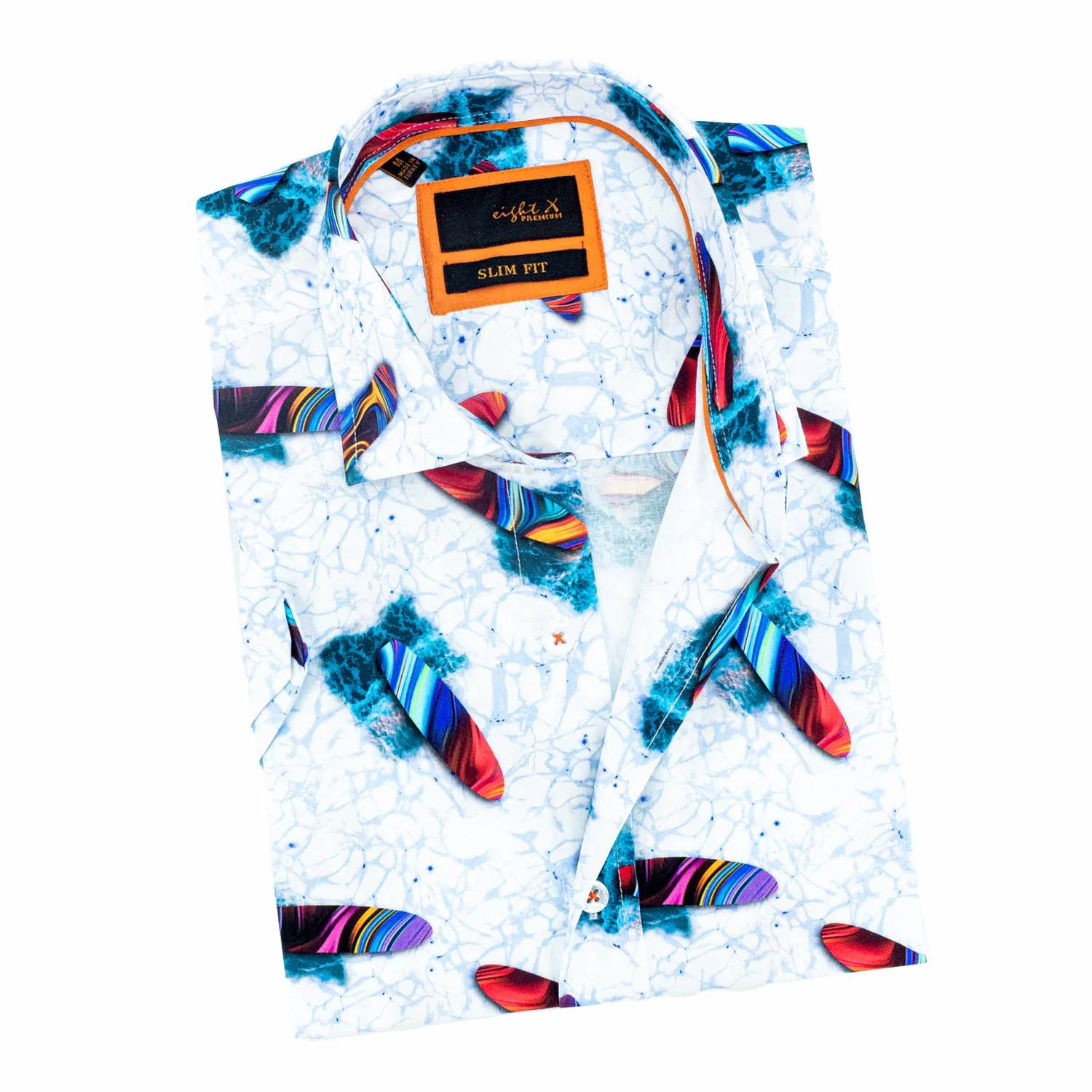 Eight X - Surfing With The Alien Short Sleeve Button Down Shirt