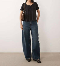Free People - Heriloom Henley Button Up Tee