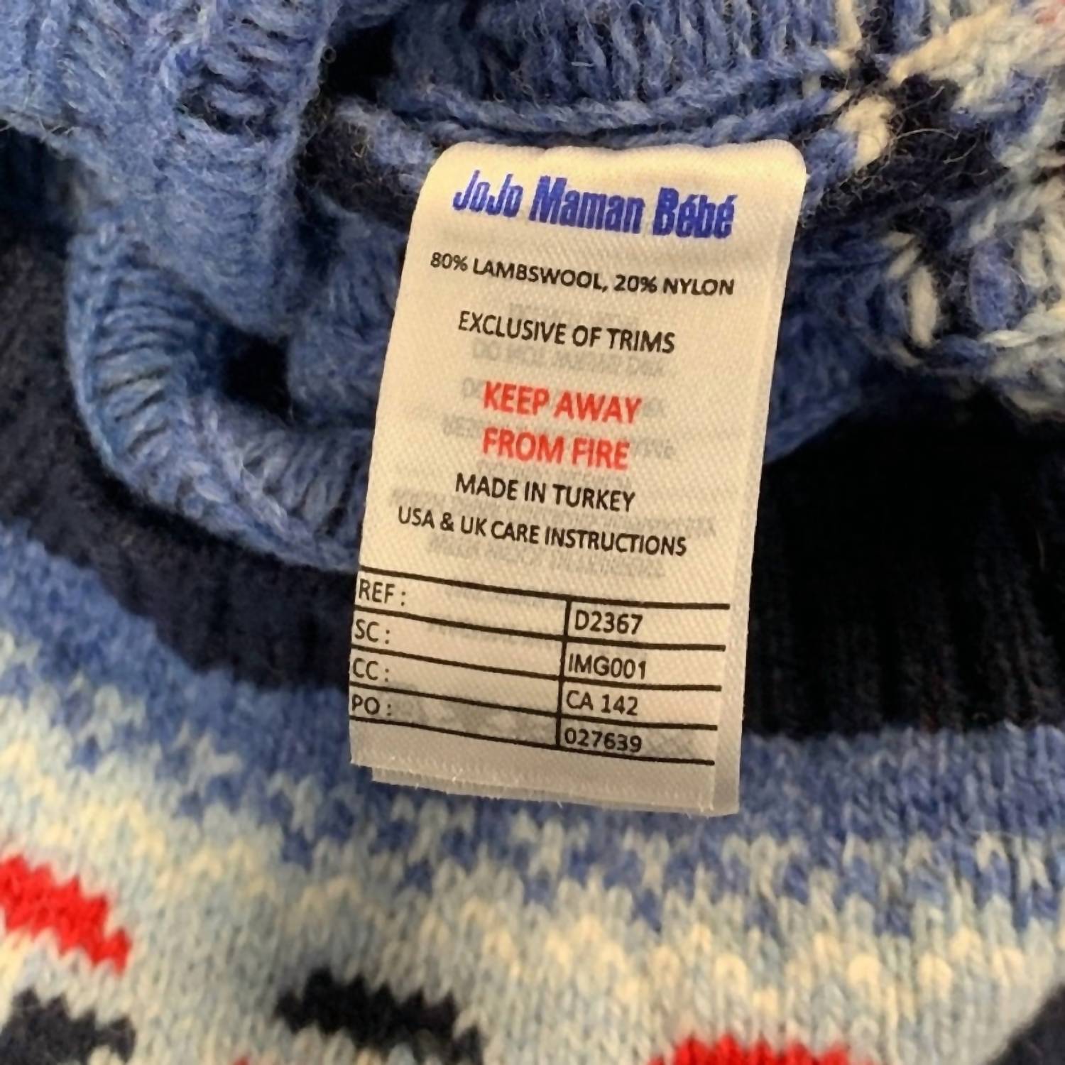 Jojo Maman Bebe - Boys' Long Sleeve Wool Sailboat Sweater