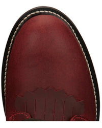 Justin Women's Lace Up Roper Boots in wine - women's shoe - view 4
