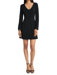 Donna Morgan Julia Rhinestone Mini Dress in black - women's dress