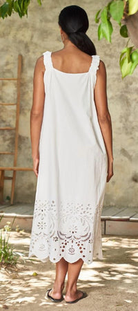 Paparazzi - Pearl Strap Eyelet Maxi Dress