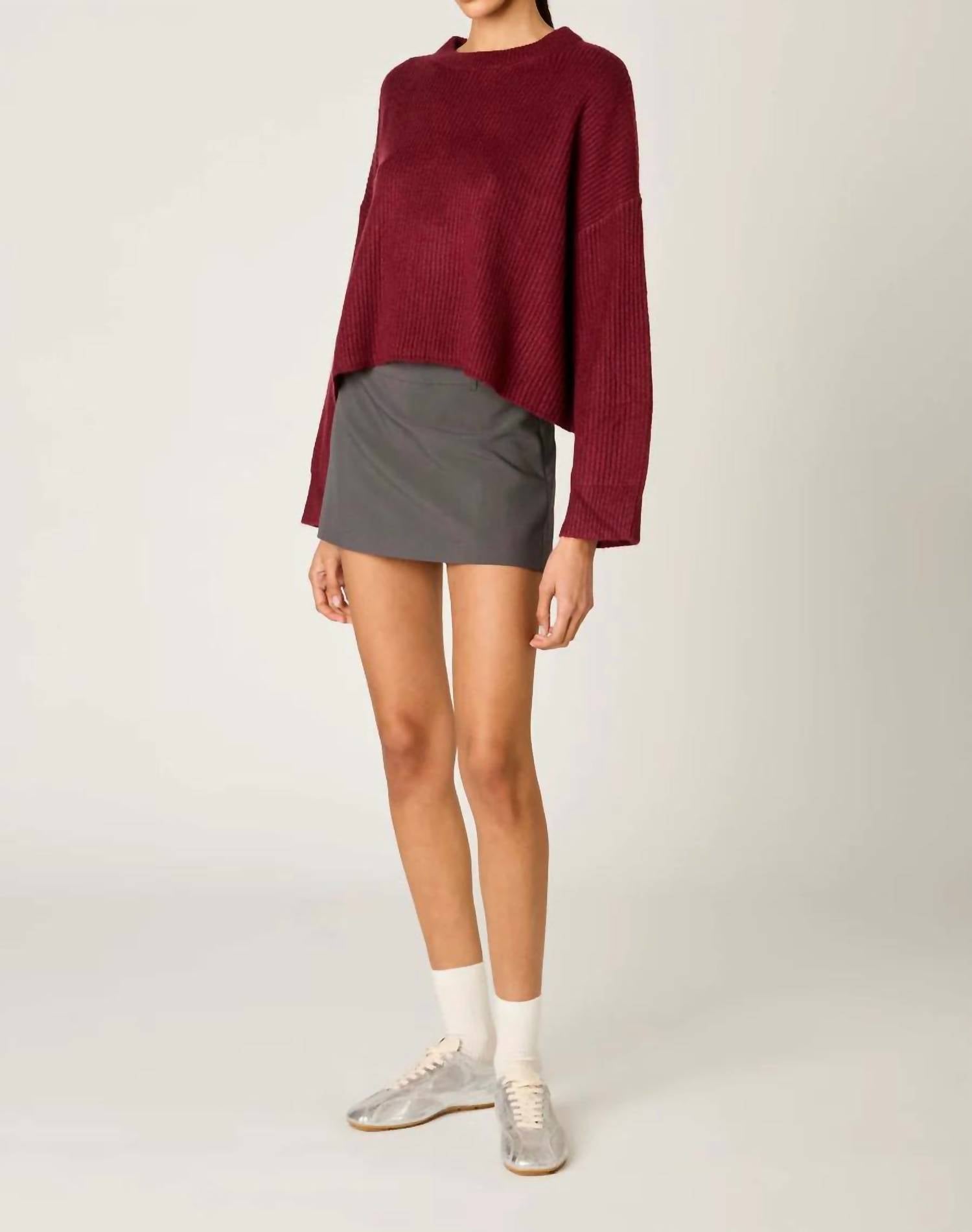 Nia - Ariana Wide Ribbed Knit Sweater