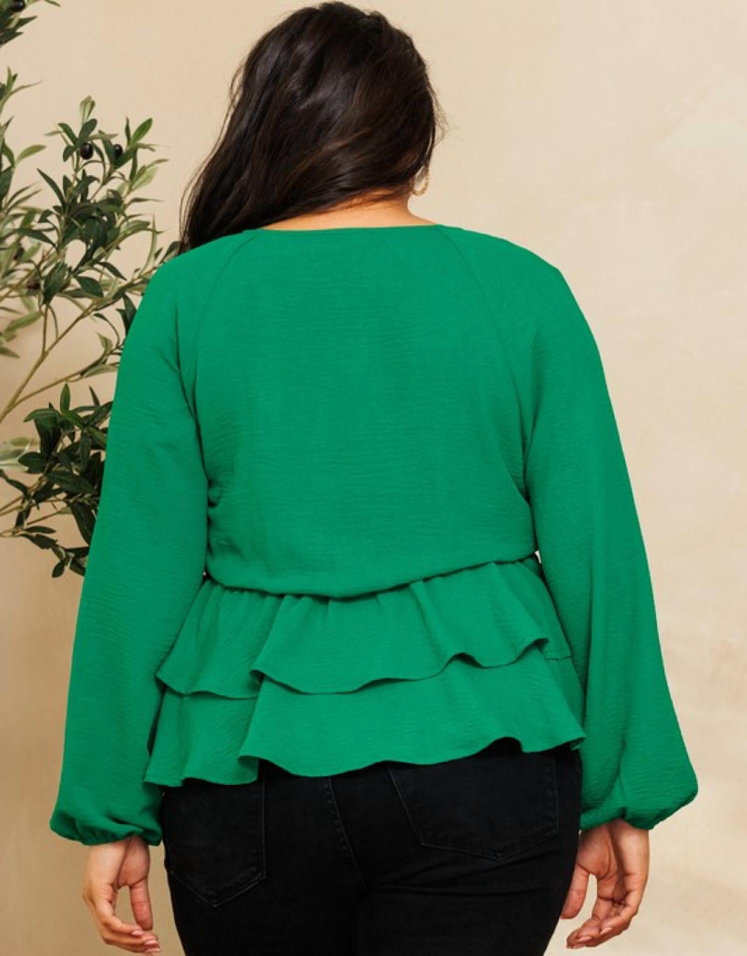 Oddi - Gorgeous V-neck Blouse - Plus