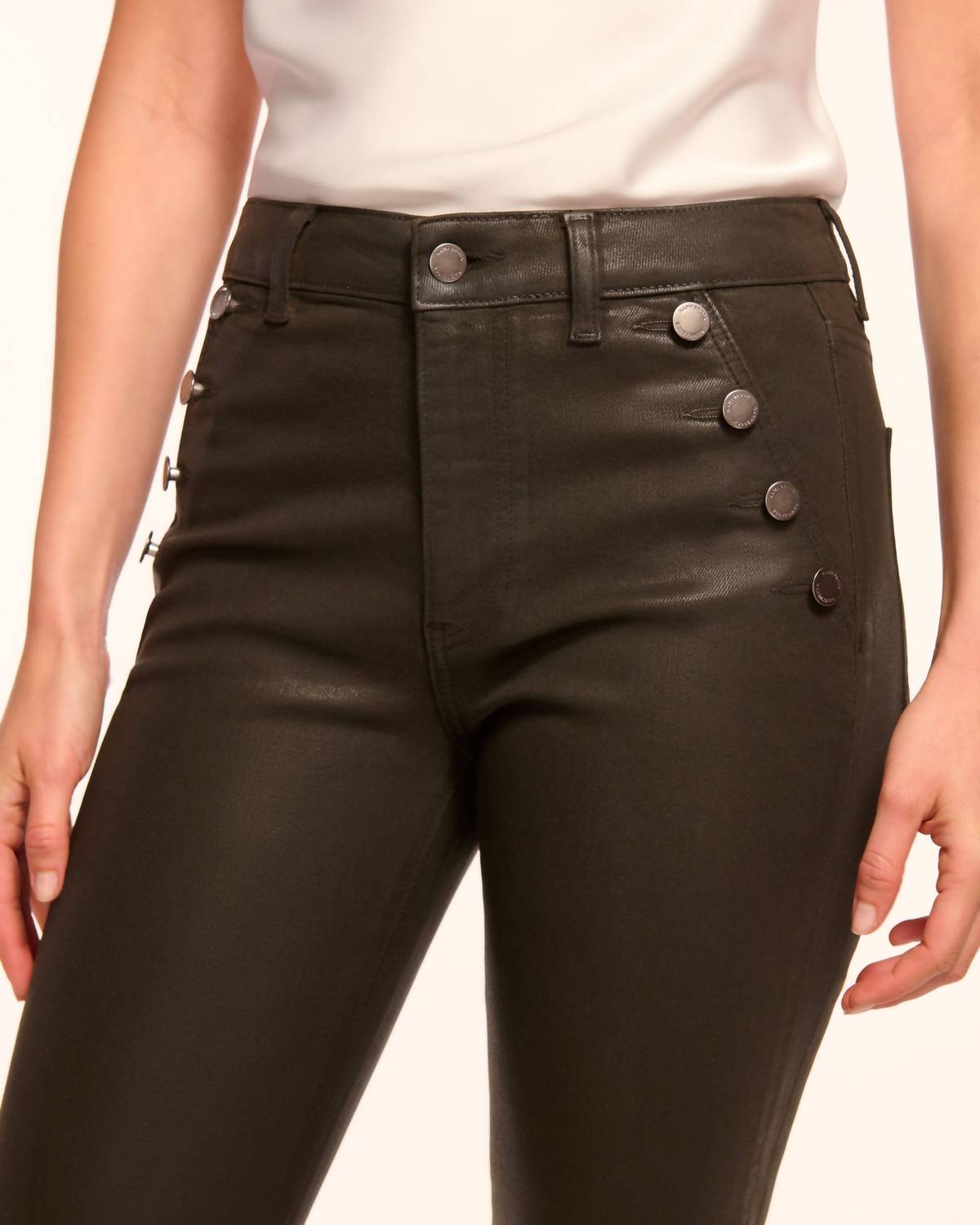 Ramy Brook - Helena Coated High-rise Flare Jean