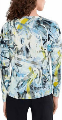 Elliott Lauren - Long Sleeve Crew Neck Printed Top