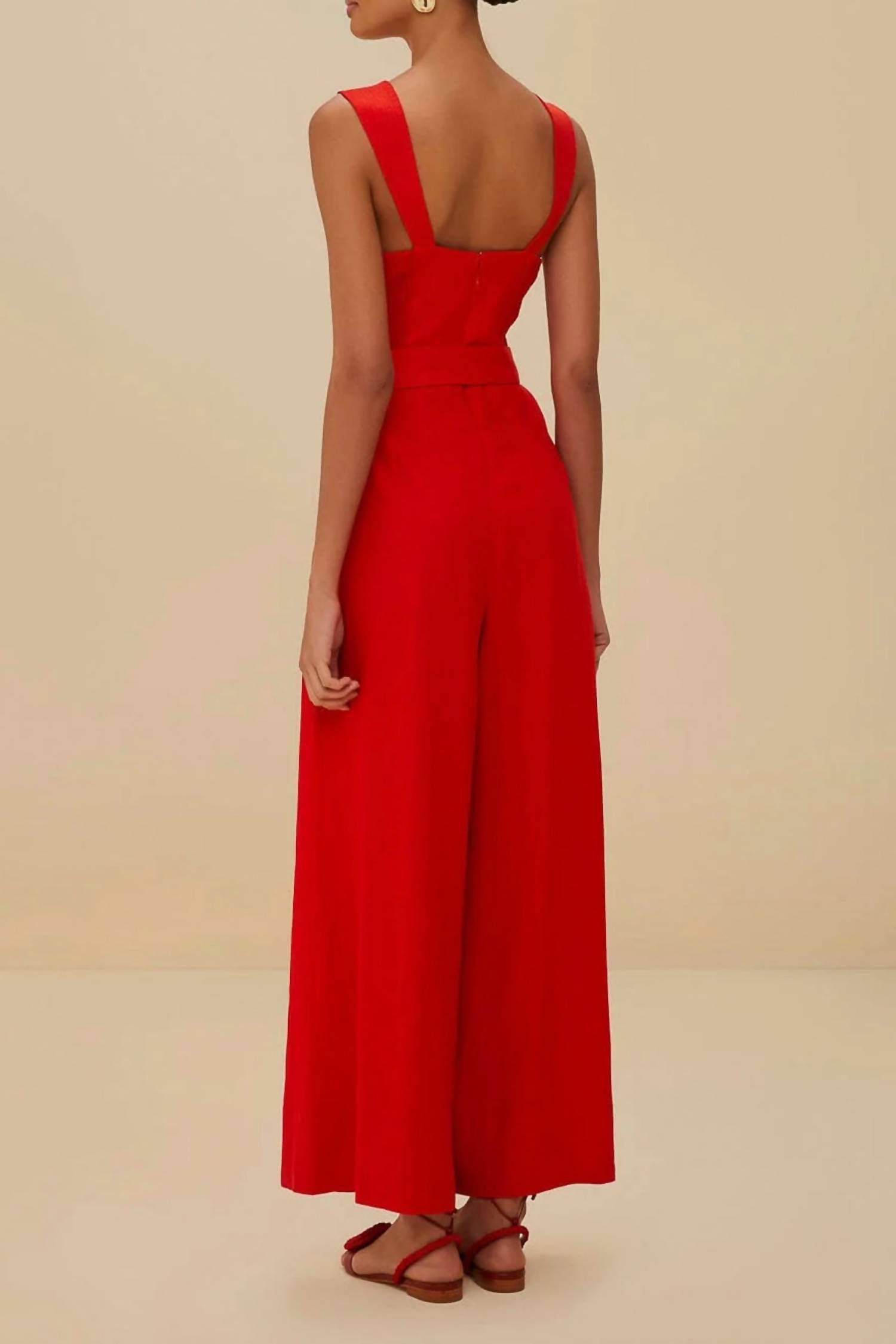 Farm Rio - Sleeveless Maxi Jumpsuit