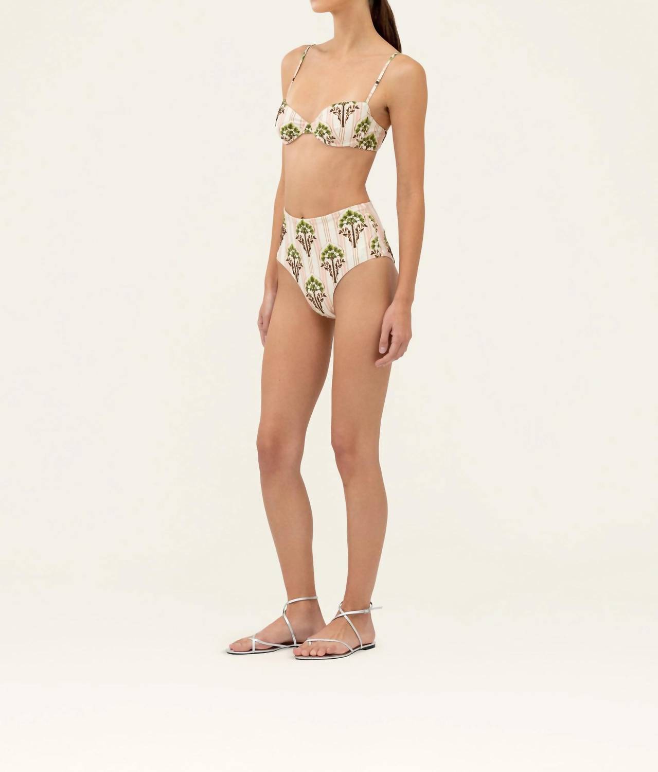 Agua By Agua Bendita - Magenta Moriche Embroidered Bikini Bottom