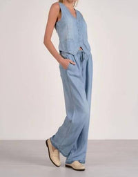 Elan - Denim Button Front Vest