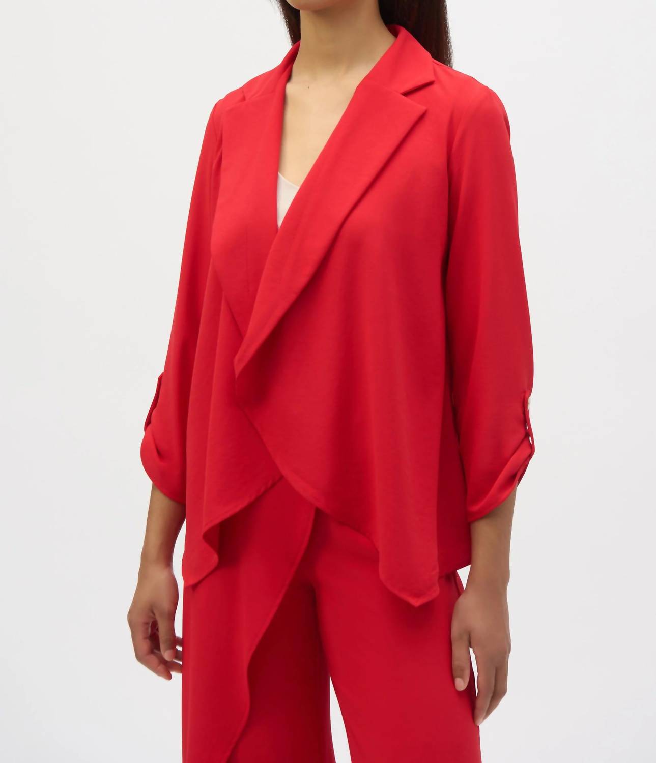 Joseph Ribkoff - Open Front Flared Blazer Jacket