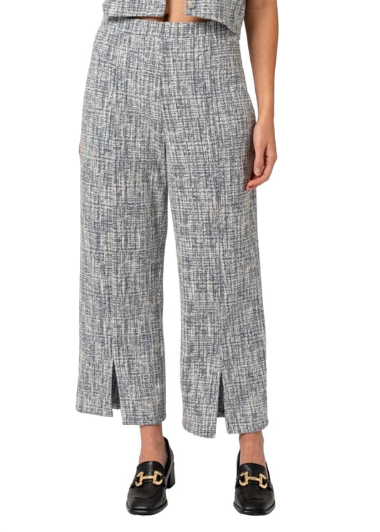 Gilli - High Rise Split Hem Tweed Pants