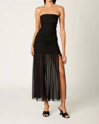 NIA Nola Strapless Dress in black - women's dress