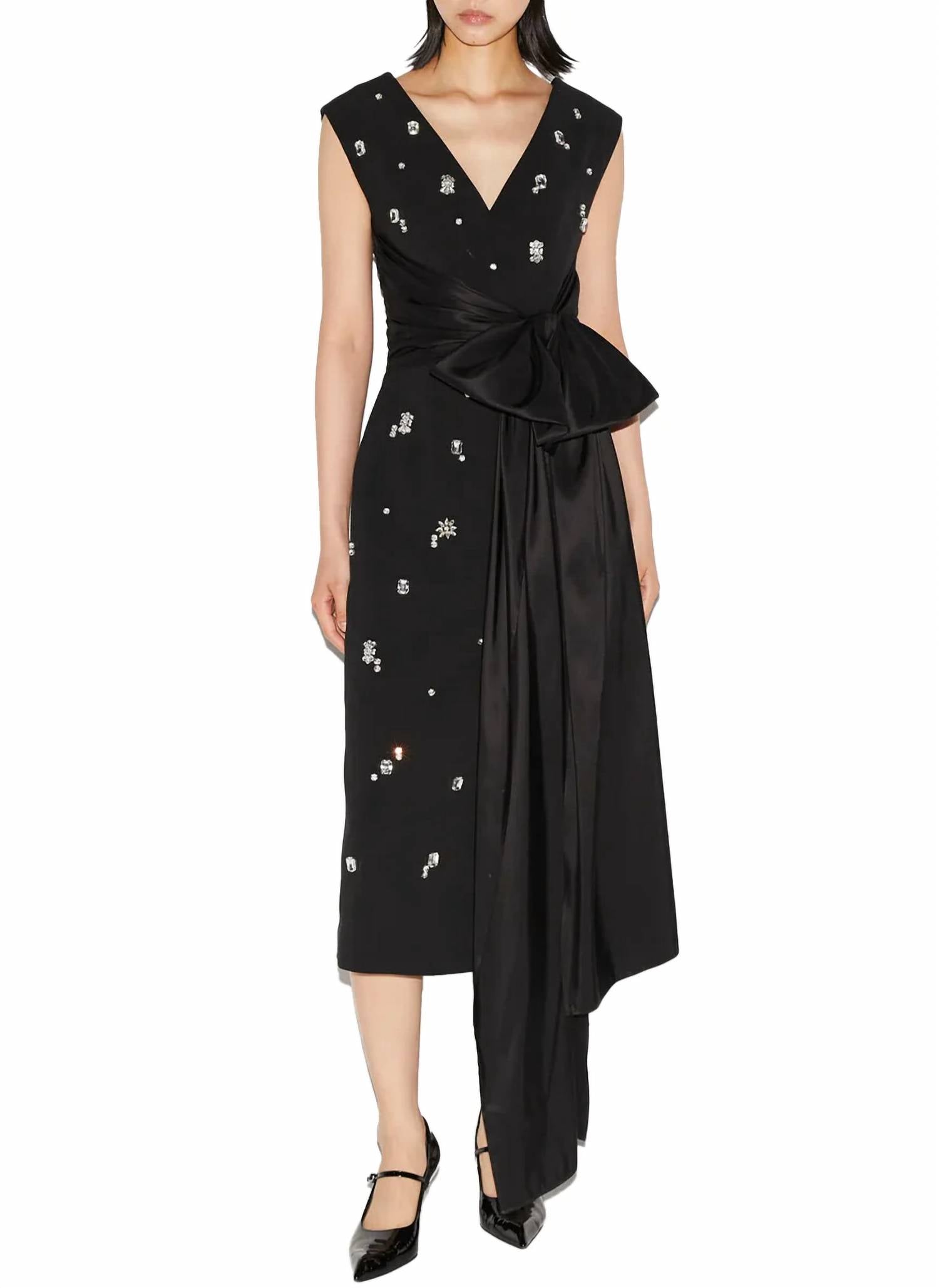 Huishan Zhang - Kinsley Embellished Crepe Dress