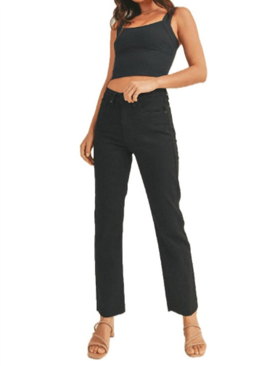 Just Black Denim - Cropped Straight Leg Jeans