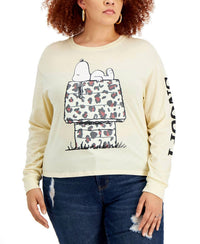 Love Tribe - Leopard-house Snoopy-graphic T-shirt - Plus
