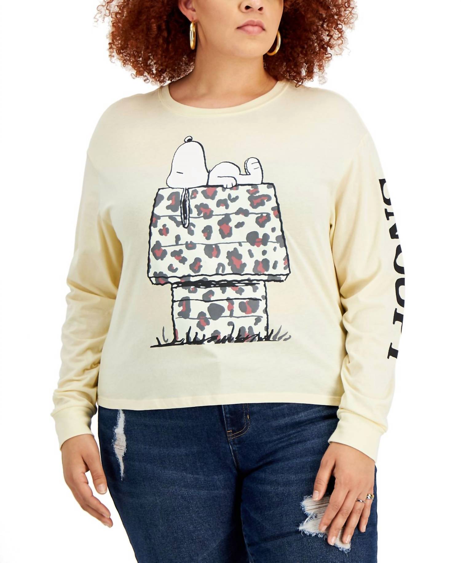Love Tribe - Leopard-house Snoopy-graphic T-shirt - Plus