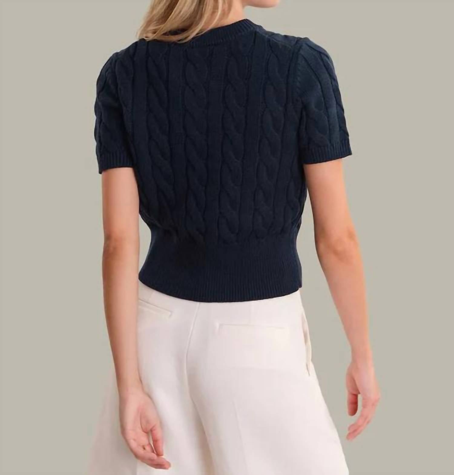 525 America - Clara Cable Knit Top