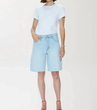 Pistola - Nolan Relaxed Straight Cut Off Denim Shorts