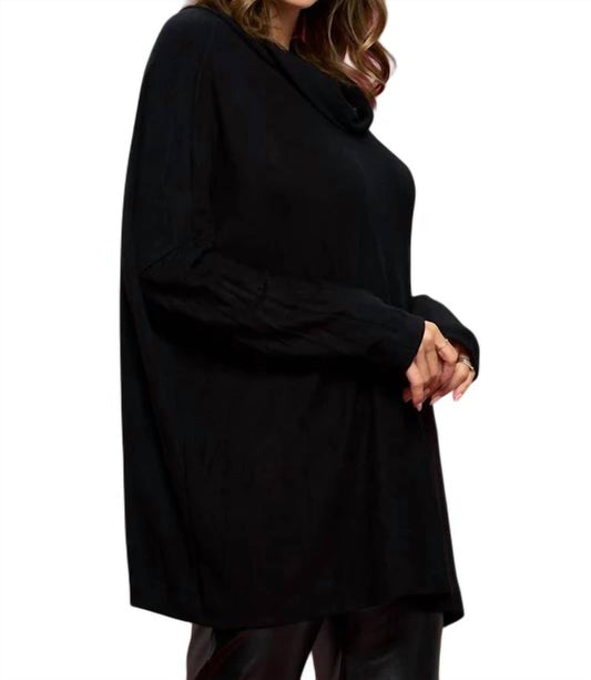 Reneec. - Long Sleeve Cozy Open Back Pullover Top