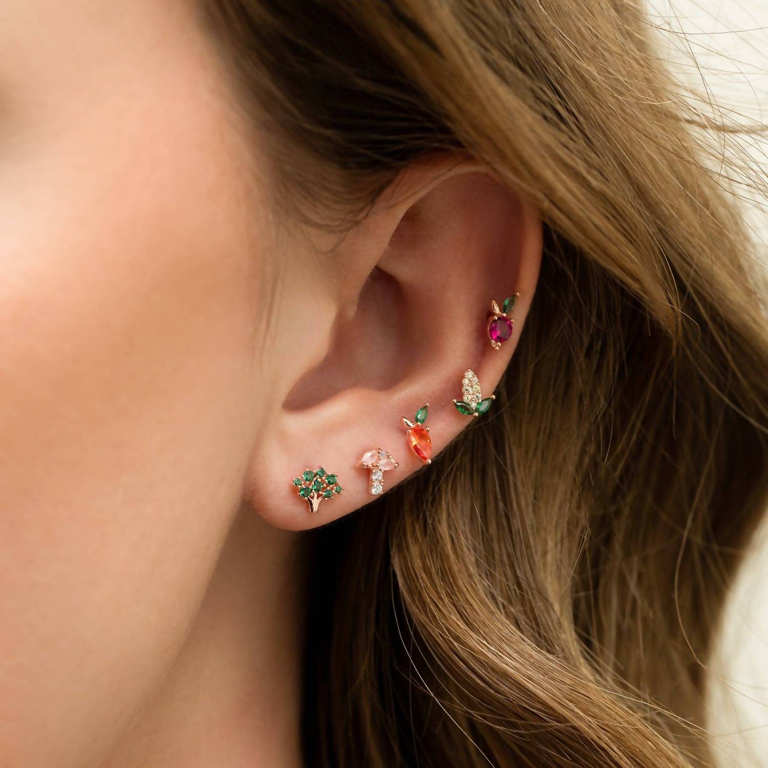 Girls Crew - Women's Farmers Market Veggie Stud Set