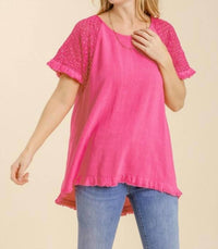 Umgee - Crochet Detail Fringe Top