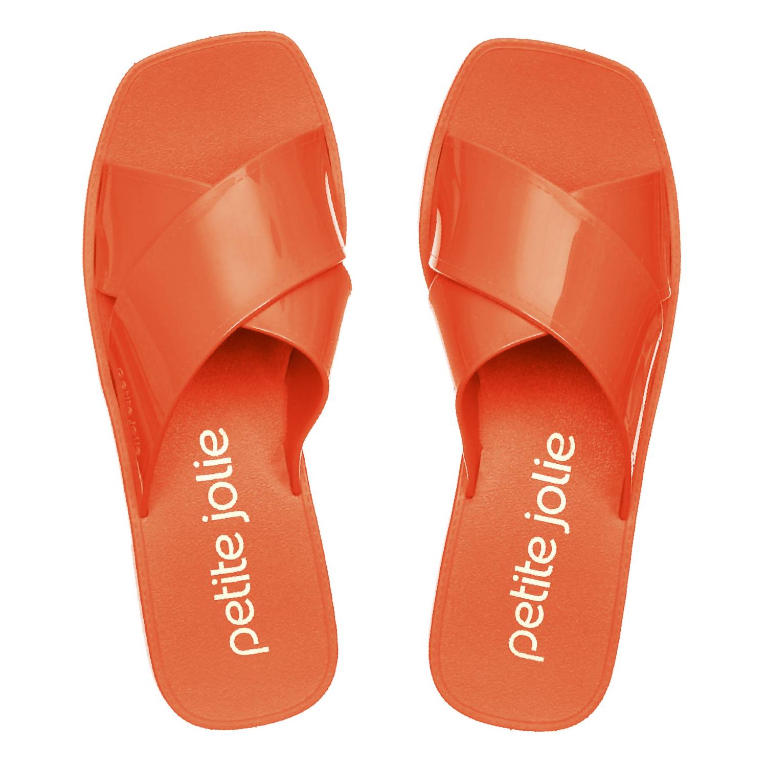 Petite Jolie - Women's Criss-Cross Strap Slide Sandals