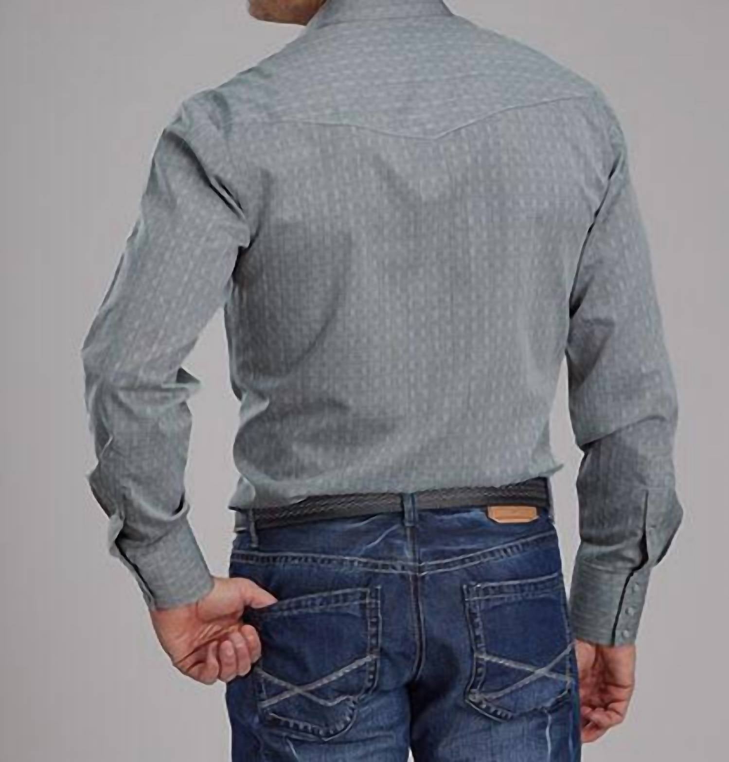 Roper - Men's Textured Snap Long Sleeve Shirt