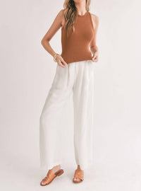 Sadie & Sage - Marshmallow Racerback Crop Tank