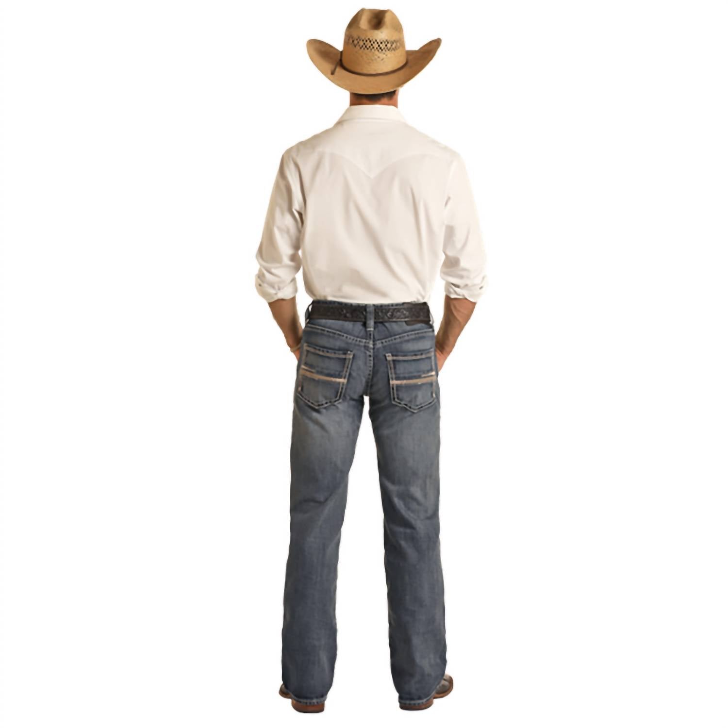 Rock & Roll Denim - Pistol Regular Fit Straight Leg Rope Stitch Jean