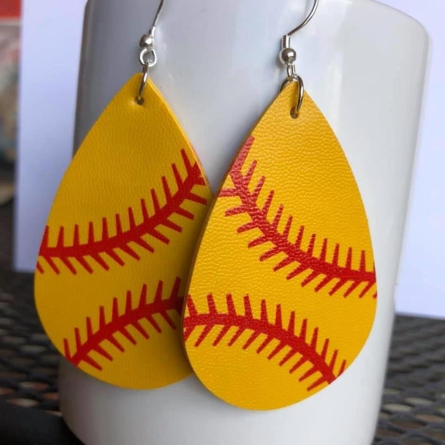 White Label - Women's Softball Earrings