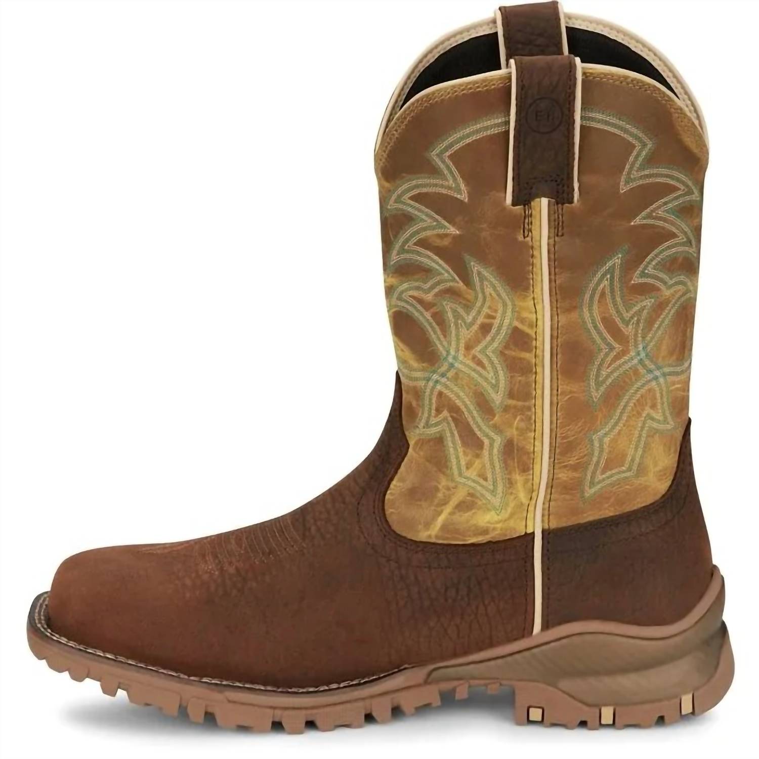 Tony Lama Men's Steel-toe Tlx Roustabout Water Buffalo Wp Work Boot in walnut apple - men's boots - alternate view