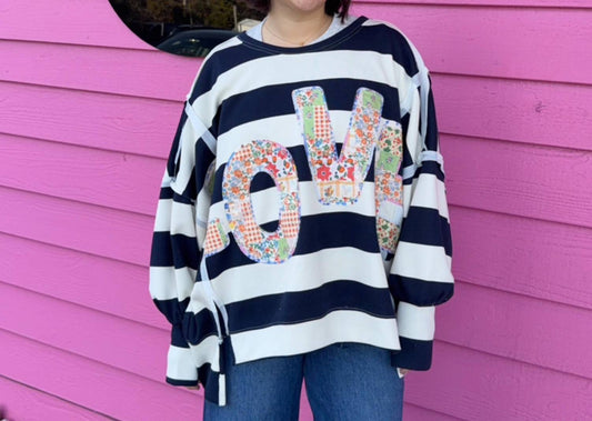 Bibi - Love Striped Sweatshirt