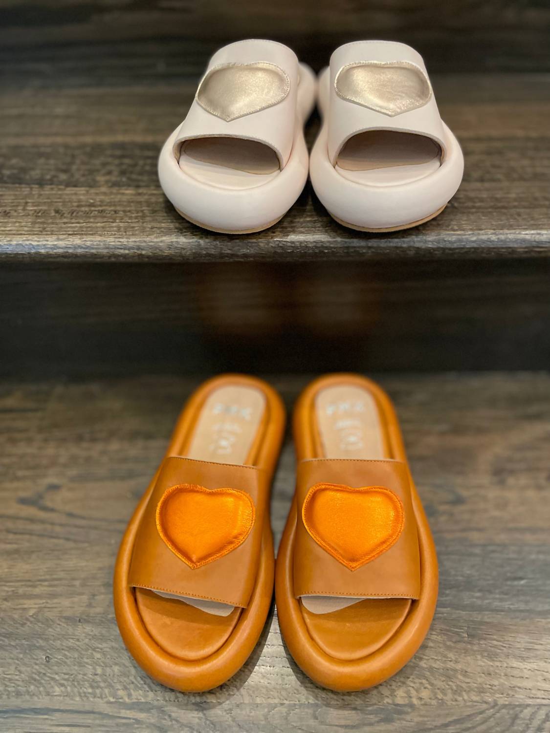 Pmk Shoes - Women's Heart Platform Slides