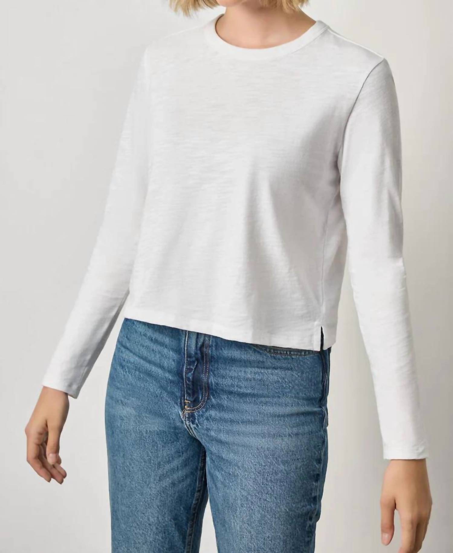 Lilla P - Long Sleeve Cropped Boyfriend Tee