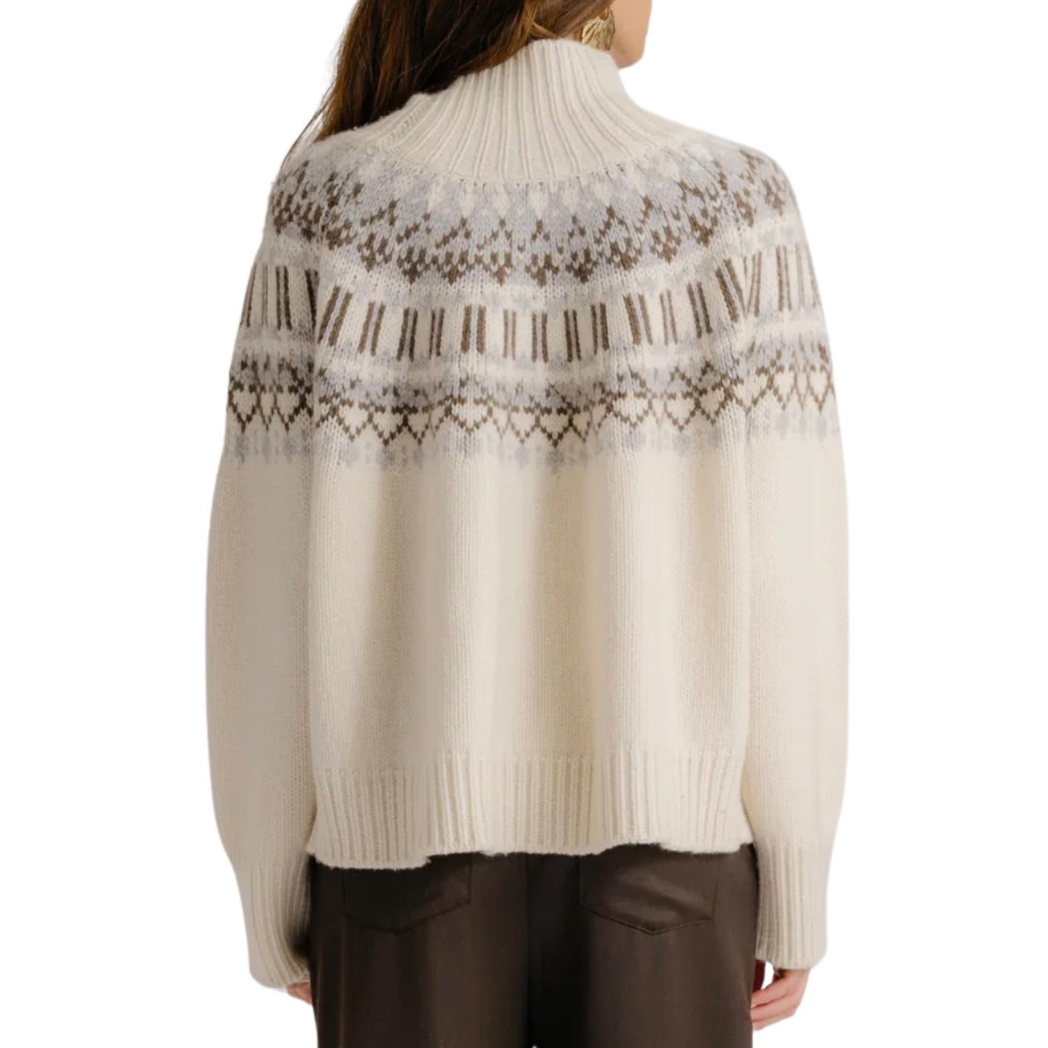 Sablyn - Scottie Slouchy Fair Isle Cashmere Mock Neck Sweater